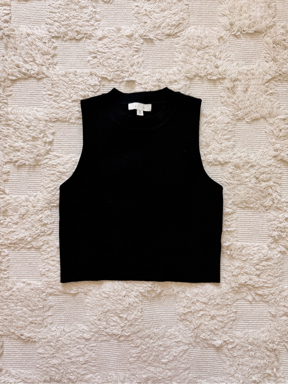 Black Sleeveless Knit Top by All:Row